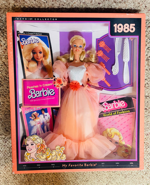 2009 / Mattel / My Favorite Barbie / Barbie Collector / 2009 Reproduction of the 1985 PEACHES 'N CREAM BARBIE / NEW in Open Box / See Pictures