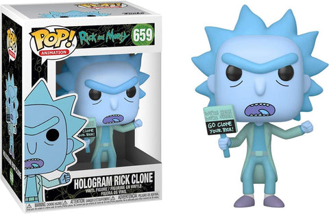 POP! Animation #659: Rick and Morty - Hologram Rick Clone (Funko POP!) Figure and Box w/ Protector
