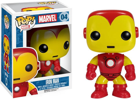 POP! Marvel #04: Iron Man (Funko POP! Bobblehead) Figure and Box w/ Protector