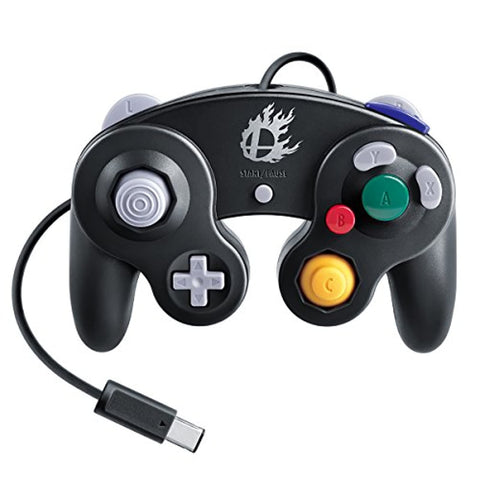 Official Wired Controller - Black Super Smash Bros. Edition (GameCube Accessory) Pre-Owned