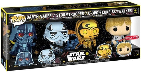 POP! Star Wars Comics 4 Pack: Darth Vader / Stormtrooper / C-3PO / Luke Skywalker (Target Exclusive) (Funko POP! Bobblehead) Figures and Box*