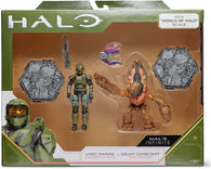 Halo Infinite: World of Halo - USNC Marine with Battle Rifle & Grunt Conscript with Needler (Wicked Cool Toys) NEW
