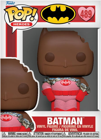 POP! DC Heroes #489: Batman (Chocolate Valentines) (Funko POP!) Figure and Box w/ Protector