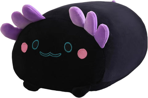 Axolotl Plush Pillow - 16in - Black & Purple (Plushie) NEW