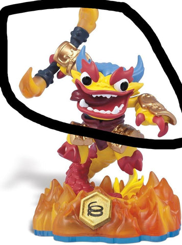 FIRE KRAKEN (SWAP-able) Fire (Skylanders Swap Force) Pre-Owned: Top HALF ONLY