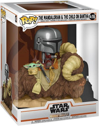 POP! Star Wars #416: The Mandalorian & The Child on Bantha (Funko POP!) Figure and Box