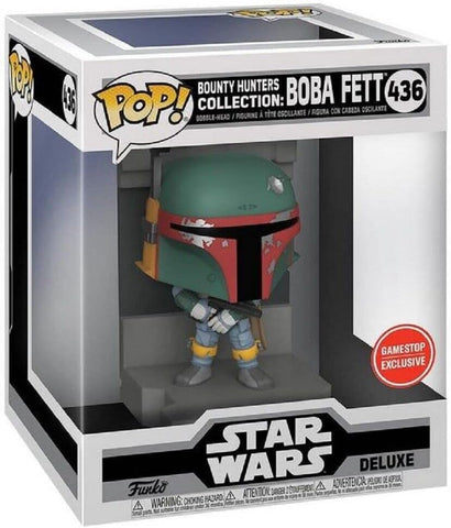 POP! Star Wars Deluxe #436: Bounty Hunters Collection - Boba Fett (Gamestop Exclusive) (Funko POP!) Figure and Box*