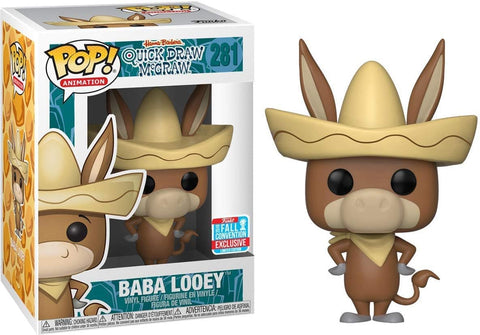 POP! Animation #281: Hanna-Barbera - Quick Draw McGraw - Baba Looey (2018 Fall Convention Exclusive Limited Edition) (Funko POP!) Figure and Box w/ Protector