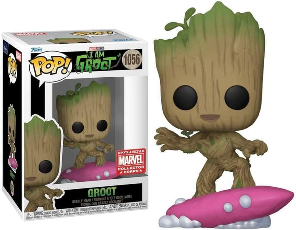 POP! Marvel Studios #1056: I Am Groot - Groot (Collector's Corps Exclusive) (Funko POP! Bobble-Head) Figure and Box w/ Protector