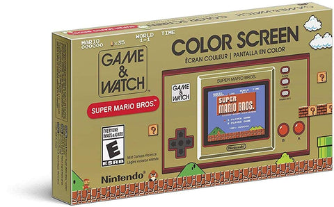Game & Watch: Super Mario Bros. [Color Screen - Ball - SM-35] (Nintendo) Pre-Owned: User Guide, Charging Cable, Cardboard Insert, and Box