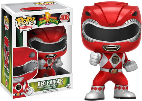 POP! Television #406: Mighty Morphin Power Rangers - Red Ranger (Funko POP!) Figure and Box w/ Protector