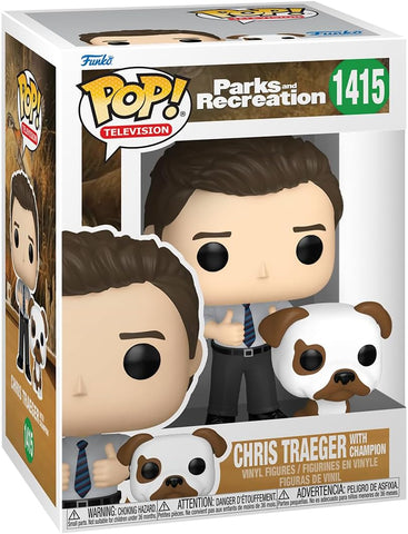 POP! Television #1415: Parks and Recreation - Chris Traeger with Champion (Funko POP!) Figure and Box w/ Protector