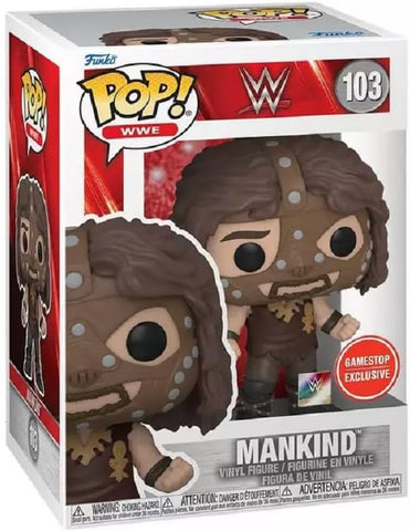 POP! WWE #103: Mankind (GameStop Exclusive) (Funko POP!) Figure and Box w/ Protector