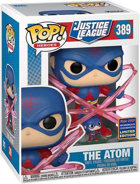 POP! Heroes #389: Justice League - The Atom (2021 Wonderous Convention Limited Edition) (Funko POP!) Figure and Box w/ Protector