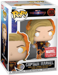 POP! Marvel Studios #1265: The Marvels - Captain Marvel (Collector Corps Exclusive) (Funko POP!) Figure and Box w/ Protector