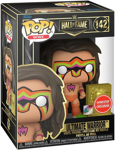 POP! WWE #142: Hall of Fame - Ultimate Warrior (GameStop Exclusive) (Funko POP!) Figure and Box w/ Protector