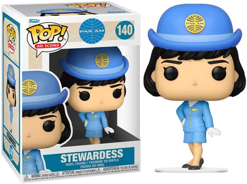 POP! Ad Icons #140: Pan Am - Stewardess (Funko POP!) Figure and Box w/ Protector