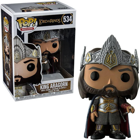 POP! Movies #534: The Lord of the Rings - King Aragorn (Funko POP!) Figure and Box w/ Protector