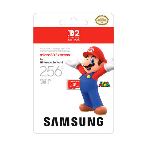 Samsung microSD Express Card 256GB - Red Mario Edition - Official (Nintendo Switch 2) NEW