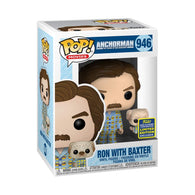 POP! Movies #946: Anchorman The Legend of Ron Burgundy - Ron With Baxter (2020 Summer Convention Limited Edition Exclusive) (Funko POP!) Figure and Box w/ Protector