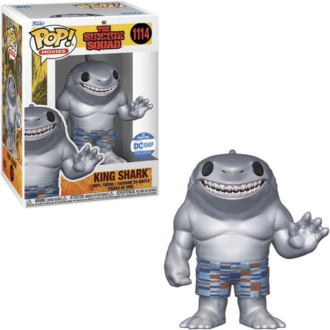 POP! Movies #1114: The Suicide Squad - King Shark (Fandome DC Shop Exclusive) (Funko POP!) Figure and Box w/ Protector