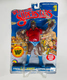 1985 / LJN Toys, Ltd. / Titan Sports / WWF / Asst. #5423 / Wrestling Superstars / S.D. JONES / SPECIAL DELIVERY JONES /  New on Damaged / Torn / Taped Card / SEE Pictures