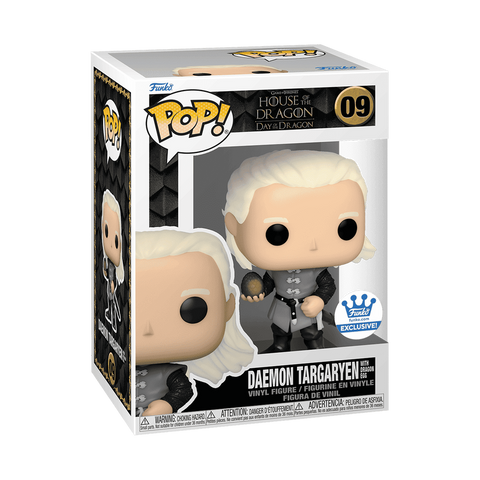POP! Game of Thrones - House of The Dragon Day of the Dragon #09: Daemon Targaryen with Dragon Egg (Funk.com Exclusive) (Funko POP!) Figure and Box w/ Protector