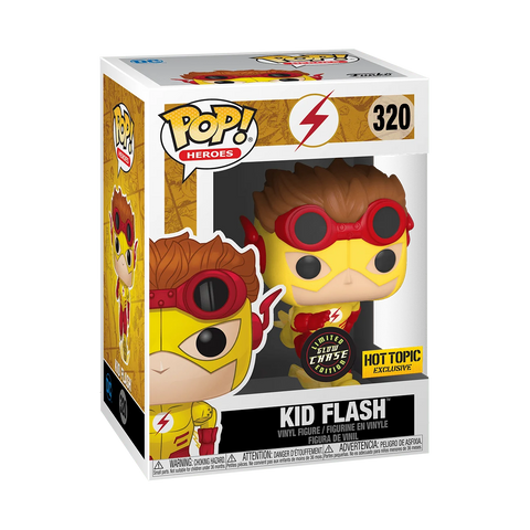 POP! Heroes #320: Kid Flash [Limited Edition Glow Chase] (Hot Topic Exclusive) (Funko POP!) Figure and Box w/ Protector