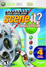 Scene It? The Movie Trivia Game (Xbox 360) Pre-Owned: Game, 4 Big Button Controllers, Receiver, and Box