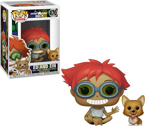 POP! Animation #470: Cowboy Bebop 20th Anniversary - Ed and Ein (Funko POP!) Figure and Box w/ Protector