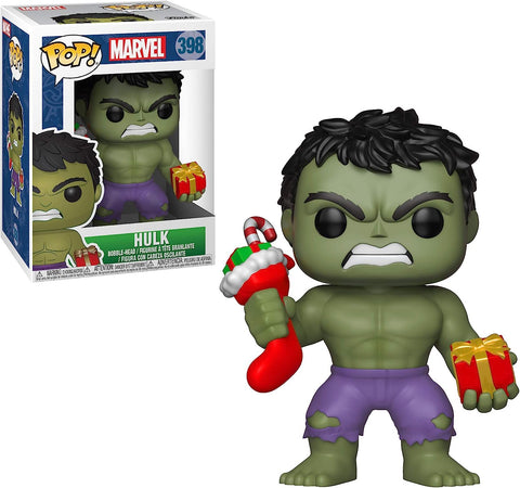 POP! Marvel #398: Hulk (Christmas) (Funko POP! Bobblehead) Figure and Box w/ Protector