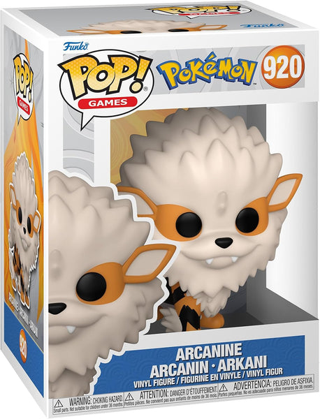 POP! Games #920: Pokemon - Arcanine (Funko POP!) Figure and Box w/ Protector (Box Damage)