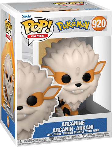 POP! Games #920: Pokemon - Arcanine (Funko POP!) Figure and Box w/ Protector (Box Damage)