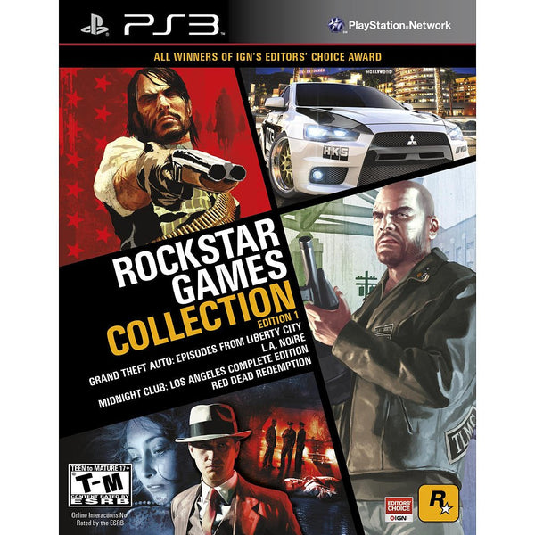 Rockstar Games Collection: Edition 1 (Grand Theft Auto: Episodes From Liberty City / L.A. Noire / Red Dead Redemption / Midnight Club: Los Angeles Complete Edition) (Playstation 3) Pre-Owned