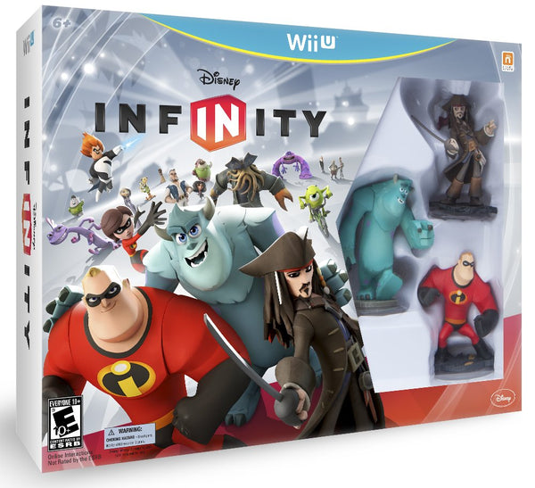 Disney Infinity - Starter Pack (Nintendo Wii U) Pre-Owned: Game, 3 Figures, 1 Power Disc, Base, Play Set piece, and Box*