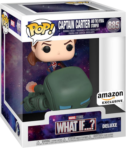 POP! Deluxe / Marvel Studios #885: What If…? Captain Carter and The Hydra Stomper (Amazon Exclusive) (Funko POP!) Figure and Box