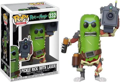 POP! Animation #332: Rick & Morty - Pickle Rick (with Laser) (Funko POP!) Figure and Box w/ Protector