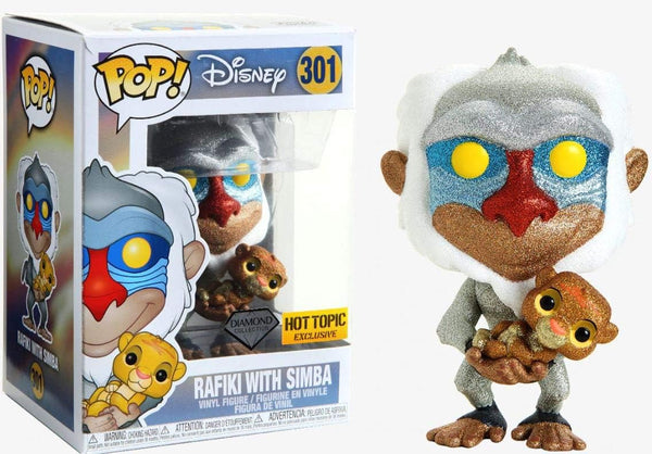 POP! Disney #301: The Lion King - Rafiki with Simba [Diamond Collection] (Hot Topic Exclusive) (Funko POP!) Figure and Box w/ Protector