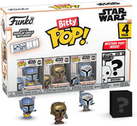 Star Wars: The Mandalorian [4 Pack w/ Mystery POP inside] Includes Display Shelf (Funko Bitty Pop) NEW