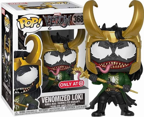 POP! Marvel #368: Venom - Venomized Loki (Target Exclusive) (Funko POP!) Figure and Box w/ Protector