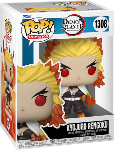 POP! Animation #1308: Demon Slayer - Kyojuro Rengoku (Funko POP!) Figure and Box w/ Protector