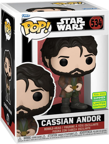 POP! Star Wars #534: Cassian Andor [2022 Summer Convention Limited Edition] (Funko POP!) Figure and Box w/ Protector (Box Damage)