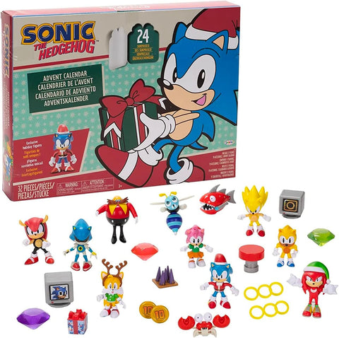 Advent Calendar: Sonic The Hedgehog 24 Surprises with Exclusive Holiday Figures! (2022) (Jakks Pacific) NEW