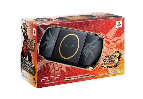 System - Monster Hunter 3rd Hunters Edition - Black and Gold - PSP-3000 (IMPORT) (Sony Playstation Portable) Pre-Owned w/ Charger (Modded)