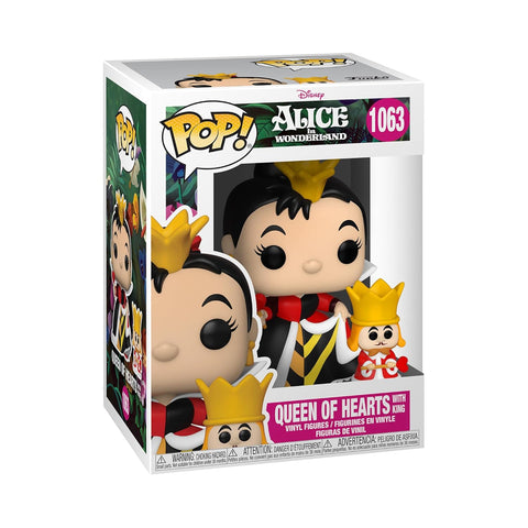 Funko POP! Disney #1063: Alice in Wonderland - Queen of Hearts with King (Funko POP!) Figure and Box w/ Protector