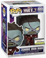 POP! Marvel Studios #944: What if…? Zombie Iron Man (Amazon Exclusive) (Glows in the Dark) (Funko POP!) Figure and Box w/ Protector