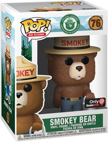 POP! Ad Icons #76: Smokey Bear (GameStop Exclusive) (Funko POP!) Figure and Box w/ Protector