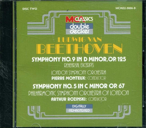 Beethoven: Symphony No. 9 Rehearsal Excerpts/ Syphony No. 5 [Philharmonic Symphany Orchestra of London Rodzinski] {Disc Two] (Audio CD) Pre-Owned