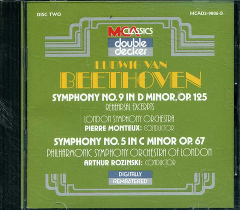 Beethoven: Symphony No. 9 Rehearsal Excerpts/ Syphony No. 5 [Philharmonic Symphany Orchestra of London Rodzinski] {Disc Two] (Audio CD) Pre-Owned