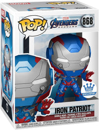 POP! Marvel #868: Avengers Endgame - Iron Patriot (Exclusive) (Funko POP!) Figure and Box w/ Protector
